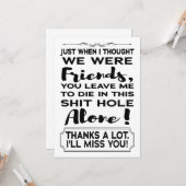 Funny CoMedewerker die Farewell verliet Vaarwel we Kaart (Voorkant / Achterkant in situ)