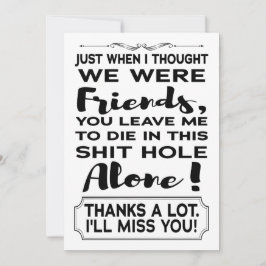 Funny CoMedewerker die Farewell verliet Vaarwel we Kaart