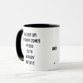 Funny Comfort Zone Joke Mug – Introvert Humor Mok (Voorkant links)
