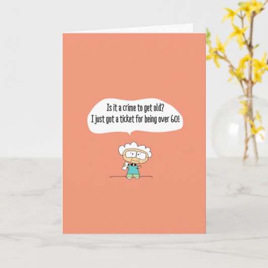 Funny Comic Birthday Greeting Card - 114 Kaart (Gele Bloem)