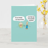 Funny Comic Birthday Kaart 013 (Gele Bloem)