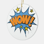 Funny Comic Cartoon Explosion with Nice WoW Text Keramisch Ornament (Links)