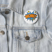 Funny Comic Cartoon Explosion with Nice WoW Text Ronde Button 5,7 Cm (In situ)