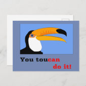 Funny comic cartoon Toucan-vogelgrap-voering Briefkaart (Voorkant / Achterkant)