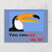 Funny comic cartoon Toucan-vogelgrap-voering Briefkaart (Voorkant)