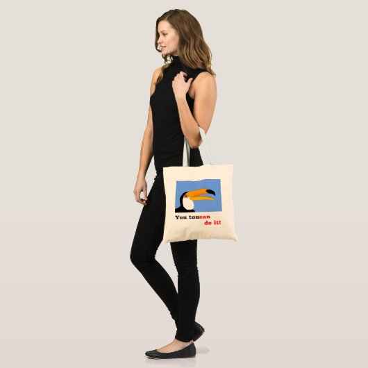 Funny comic cartoon Toucan-vogelgrap-voering Tote Bag (Voorkant (model))