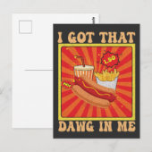 Funny Comic Hot Dogs Combinatie Ik Heb Die Hond In Briefkaart (Voorkant / Achterkant)