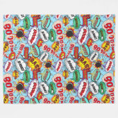 Funny Comic Pattern Fleece Deken (Voorkant (Horizontaal))