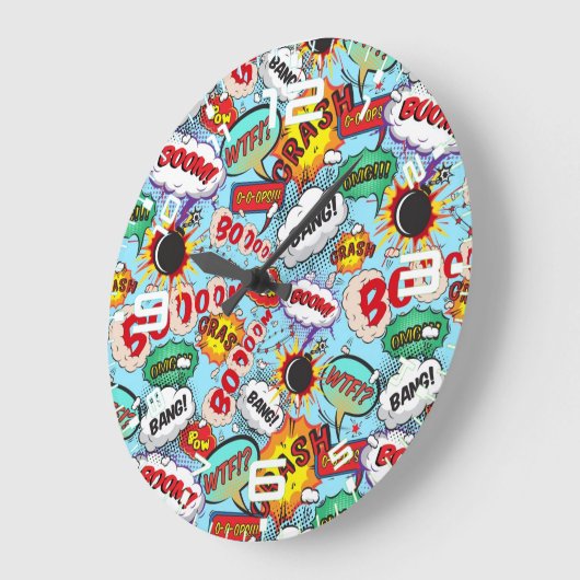 Funny Comic Pattern Grote Klok (Hoek)
