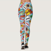 Funny Comic Pattern Leggings (Achterkant)