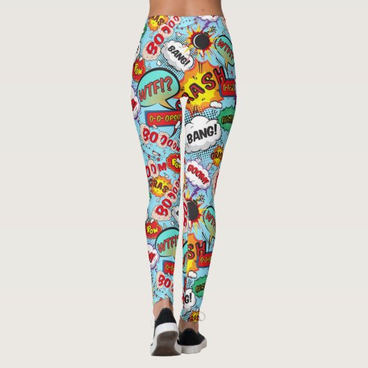 Funny Comic Pattern Leggings (Achterkant)
