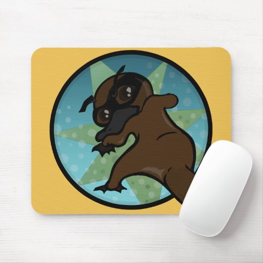 FUNNY COMIC STYLE CARTOON PLATYPUS MUISMAT (Met muis)