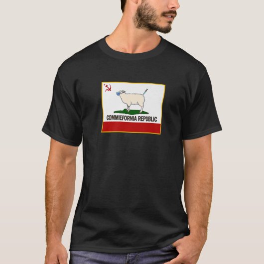 Funny Commiefornia California State Flag T-shirt (Voorkant)