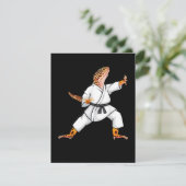 Funny Common Leopard Qecko Doing Karate Samurai Bedankkaart (Staand voorkant)