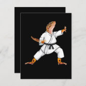 Funny Common Leopard Qecko Doing Karate Samurai Bedankkaart (Voorkant / Achterkant)