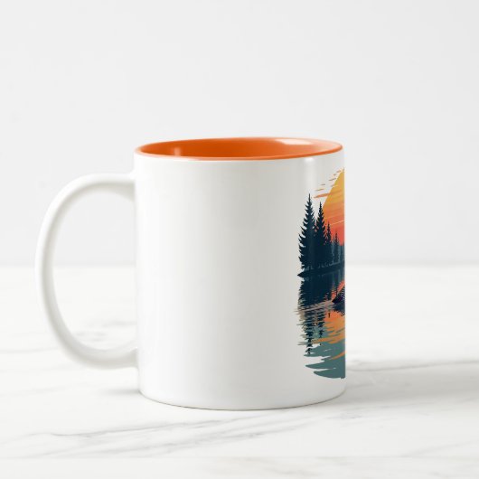 Funny Common Loon – Minnesota Bird Watcher Tweekleurige Koffiemok (Links)