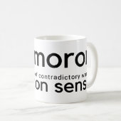 Funny Common Sense Coffee Cup Mok (Voorkant rechts)