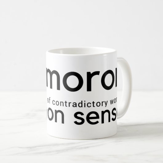 Funny Common Sense Coffee Cup Mok (Voorkant rechts)