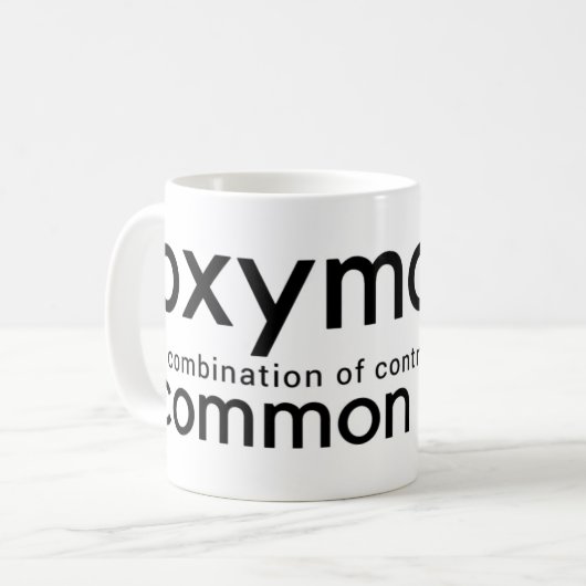 Funny Common Sense Coffee Cup Mok (Voorkant links)