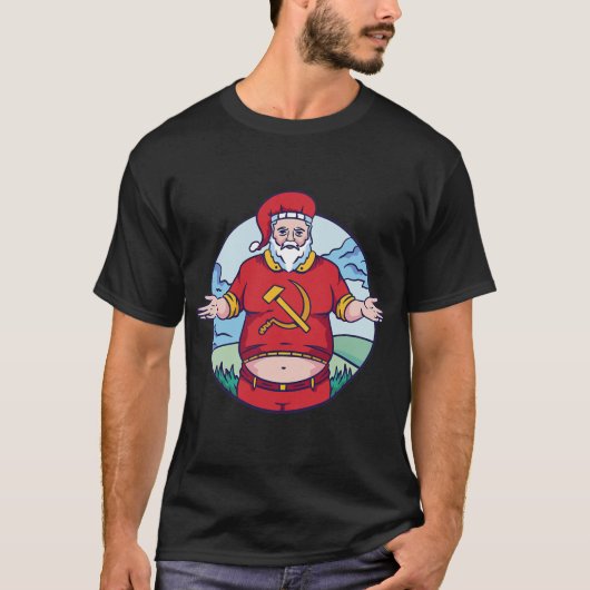 Funny communist kerstcommunisten  t-shirt (Voorkant)