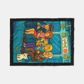 Funny Commuter Train Digital Detox Tech Satire Gif Fleece Deken (Voorkant (Horizontaal))