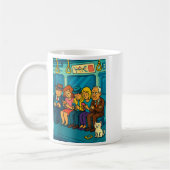 Funny Commuter Train Digital Detox Tech Satire Gif Koffiemok (Links)