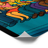 Funny Commuter Train Digital Detox Tech Satire Gif Poster (Hoek)