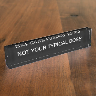 Funny Company Boss Desk Plaque Naambordje