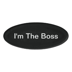 Funny Company Boss Theme Naambadge
