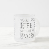 Funny Composer Life without Dvorak Gift Matglas Koffiemok (Voorkant rechts)