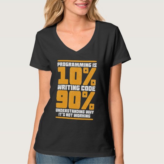 Funny Computer Binary Code Programmer, ontwikkelaa T-shirt (Voorkant)
