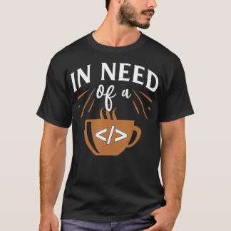 Funny Computer Engineer Codering Javascript Coffee T-shirt