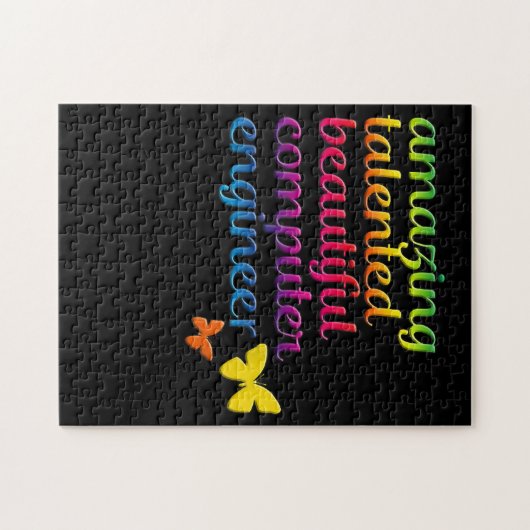 Funny Computer Engineer | Cute Girl Engineering Legpuzzel (Horizontaal)