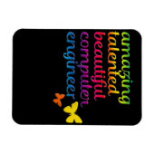 Funny Computer Engineer | Cute Girl Engineering Magneet (Horizontaal)
