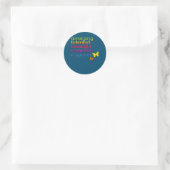 Funny Computer Engineer | Cute Girl Engineering Ronde Sticker (Tas)