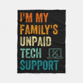 Funny Computer Engineer I'm My Family's Unpaid Tec Fleece Deken (Voorkant)