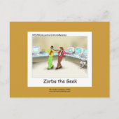 Funny Computer Geek Cartoon Handmatig ontworpen Sc Briefkaart (Voorkant)