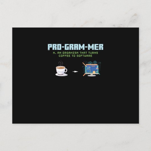 Funny Computer Programmer Feestdagenkaart (Voorkant)