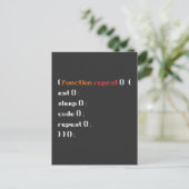 Funny Computer Science Coder Programmer Briefkaart (Staand voorkant)