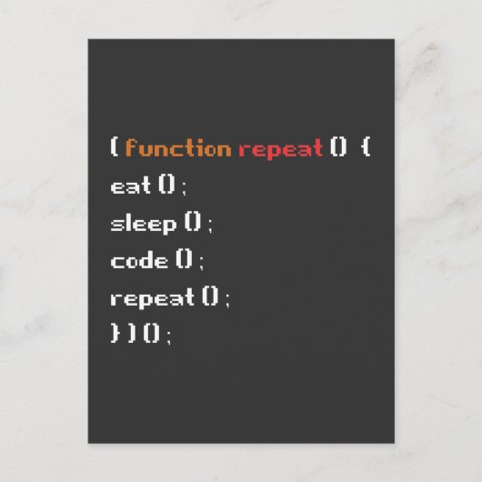 Funny Computer Science Coder Programmer Briefkaart (Voorkant)