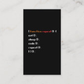 Funny Computer Science Coder Programmer Visitekaartje (Voorkant)