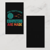 Funny Computer Science Hardware Coder IT Admin Visitekaartje (Voorkant / Achterkant)