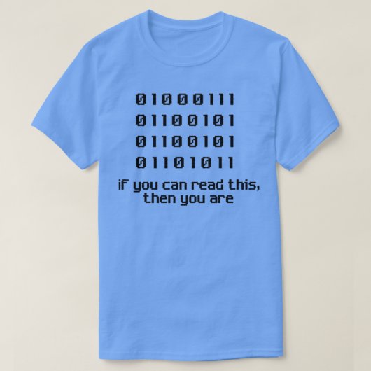 Funny Computer Science Programmer Binary Code Geek T-shirt (Design voorkant)