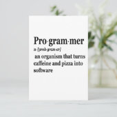 Funny Computer Science Programmer Definition Bedankkaart (Staand voorkant)
