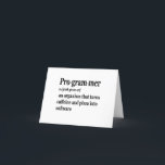 Funny Computer Science Programmer Definition Bedankkaart<br><div class="desc">grappig, gift, verjaardag, computer, code, programmeur, geek, ontwikkelaar, software, </div>