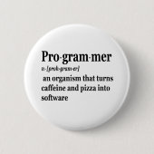 Funny Computer Science Programmer Definition Ronde Button 5,7 Cm (Voorkant)