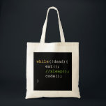 Funny Computer Science Programmer Eat Slaapcode Tote Bag<br><div class="desc">Funny Computer Science Programmer Eat Slaapcode</div>