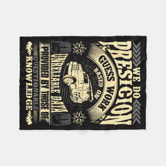 Funny Concrete Finisher We Do Presicion Guess Work Fleece Deken (Voorkant (Horizontaal))