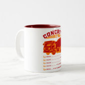 Funny Concrete Hourly Rate Two-Tone Coffee Mok (Voorkant links)