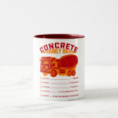 Funny Concrete Hourly Rate Two-Tone Coffee Mok (Center)
